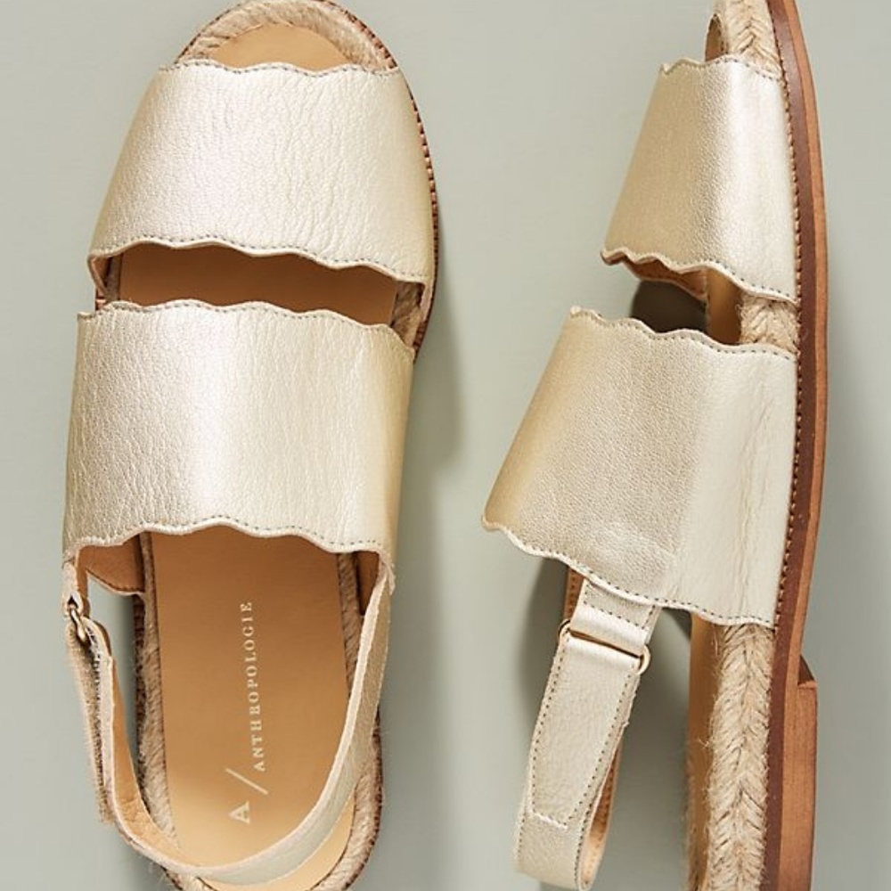 NIB Anthropologie Mollie Leather Sandals Size 8